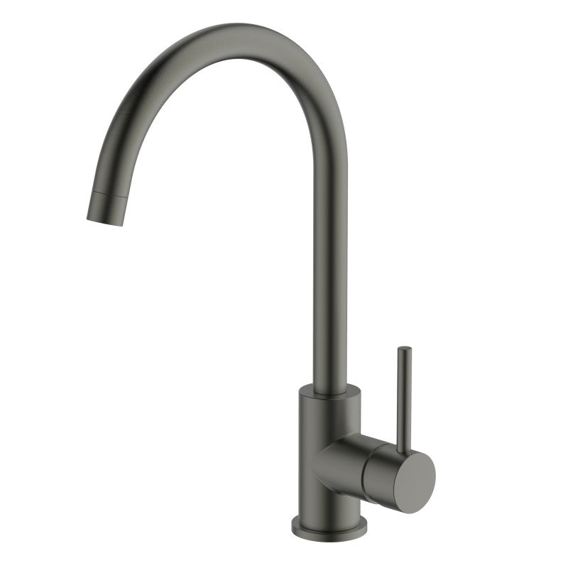 Abey Lucia Gooseneck Sidelever Mixer - Gun Metal