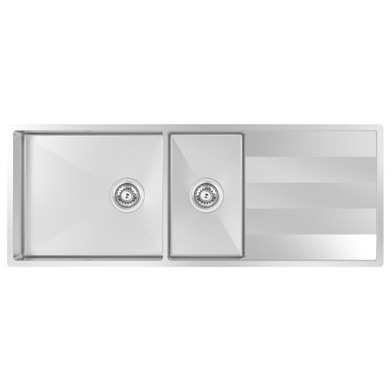 Abey Lugano Bowl & Drainer - Stainless Steel