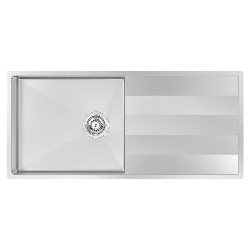 Abey Lugano Single Bowl & Drainer - Stainless Steel