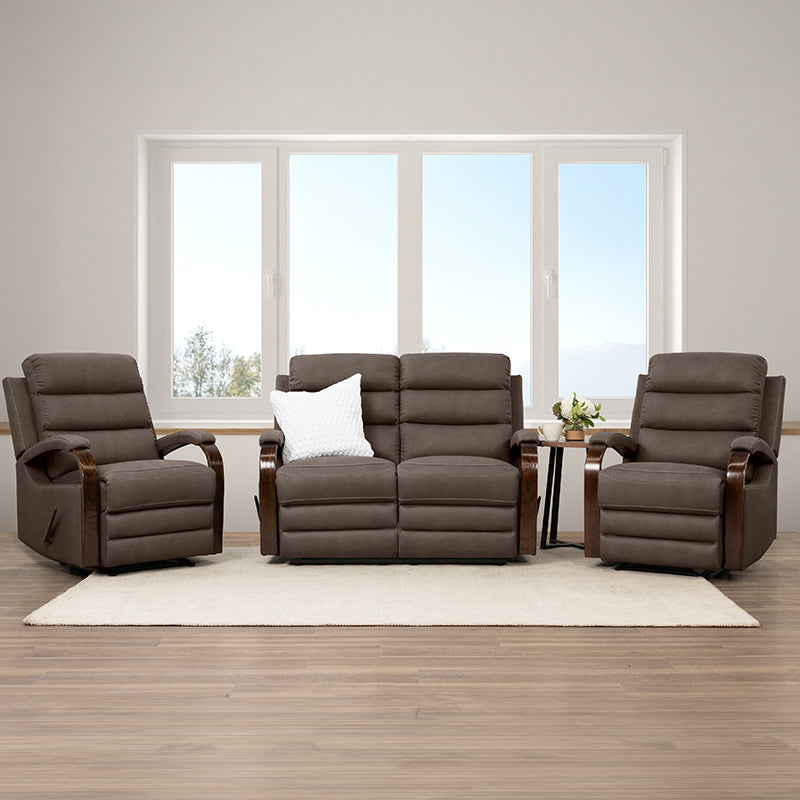 Alamo 2 Seater Fabric Recliner - Graphite