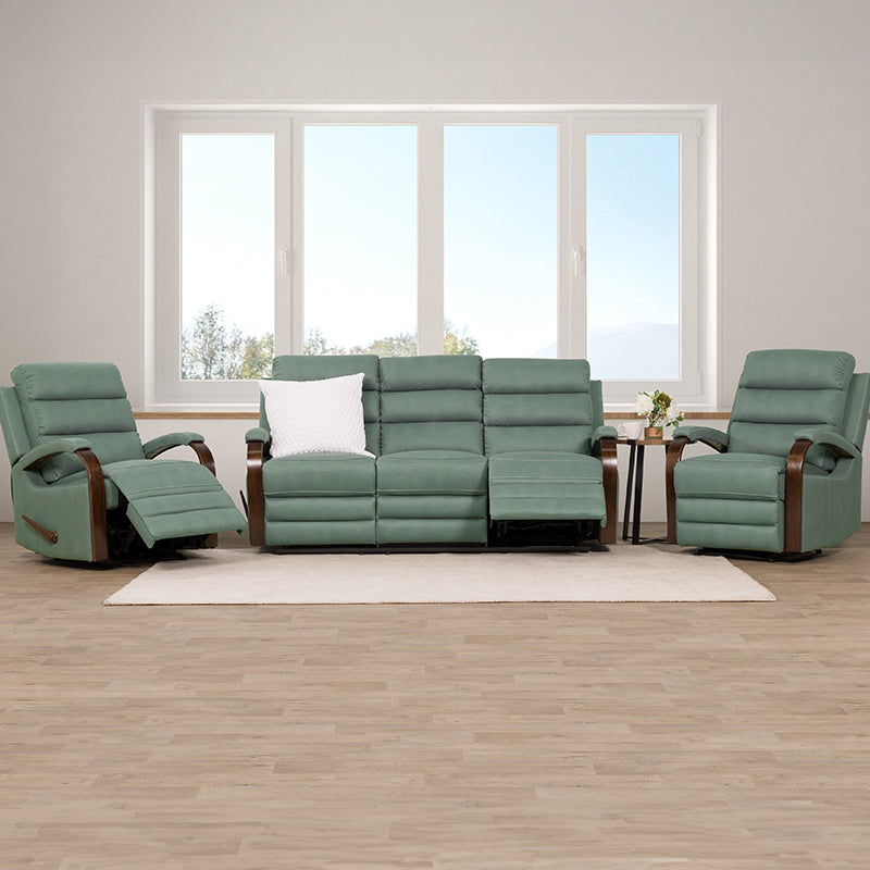Alamo 3 Seater Fabric Recliner - Avocado