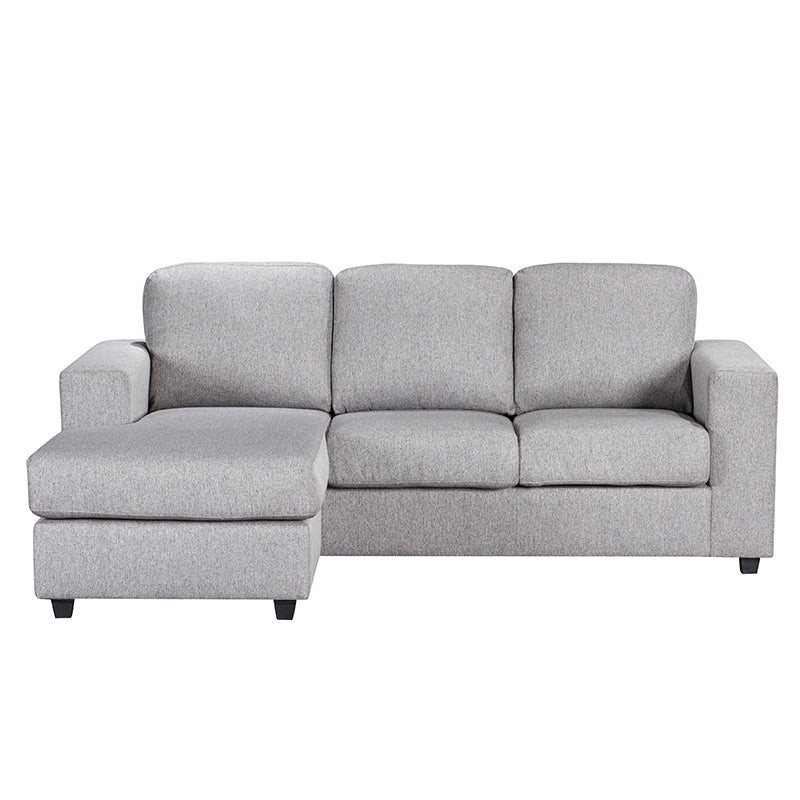 Alex 3 Seater Fabric Sofa with Reversible Chaise - Grey