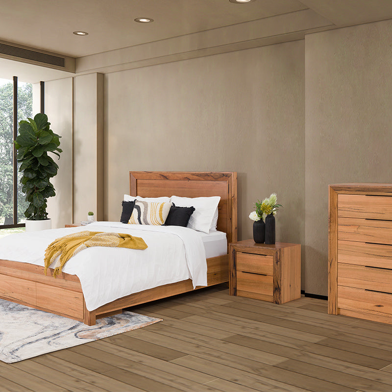 Arbor 2 Drawer Bedside Table - Marri/Natural