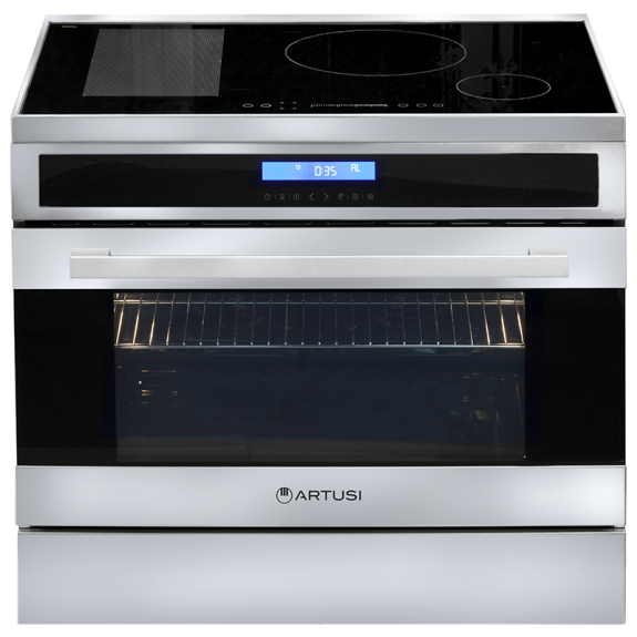 Artusi Elegante 90cm Freestanding Induction Cooker with Schott Glass Cooktop