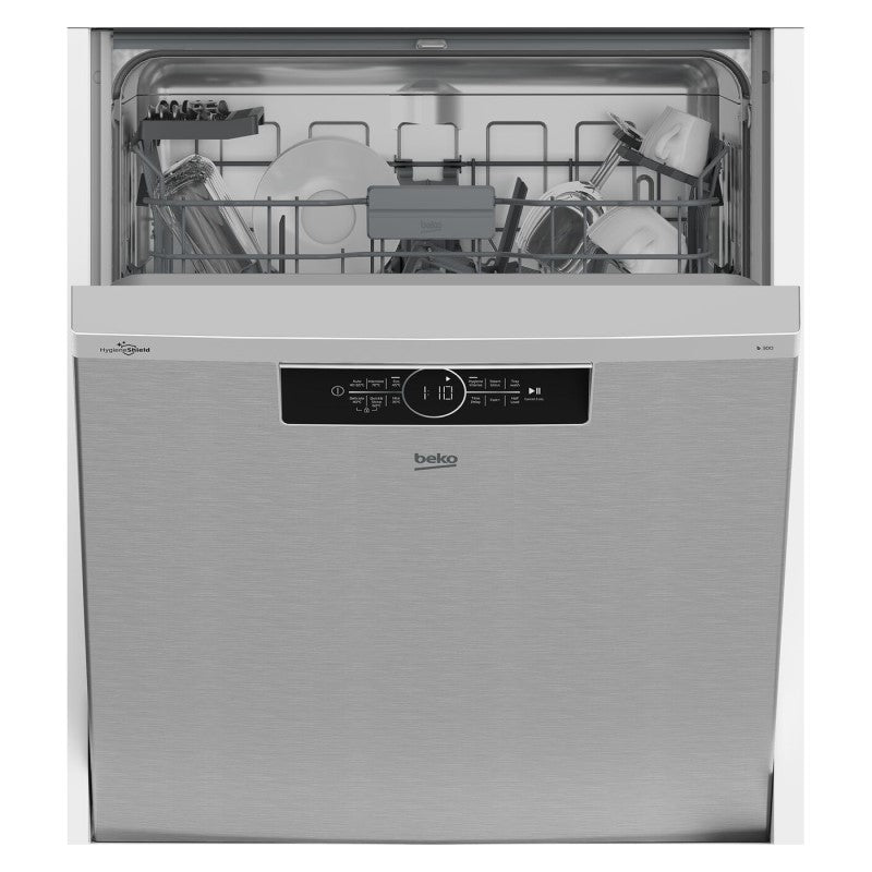 Beko 14 Place Setting Built Under Dishwasher - Platinum Steel