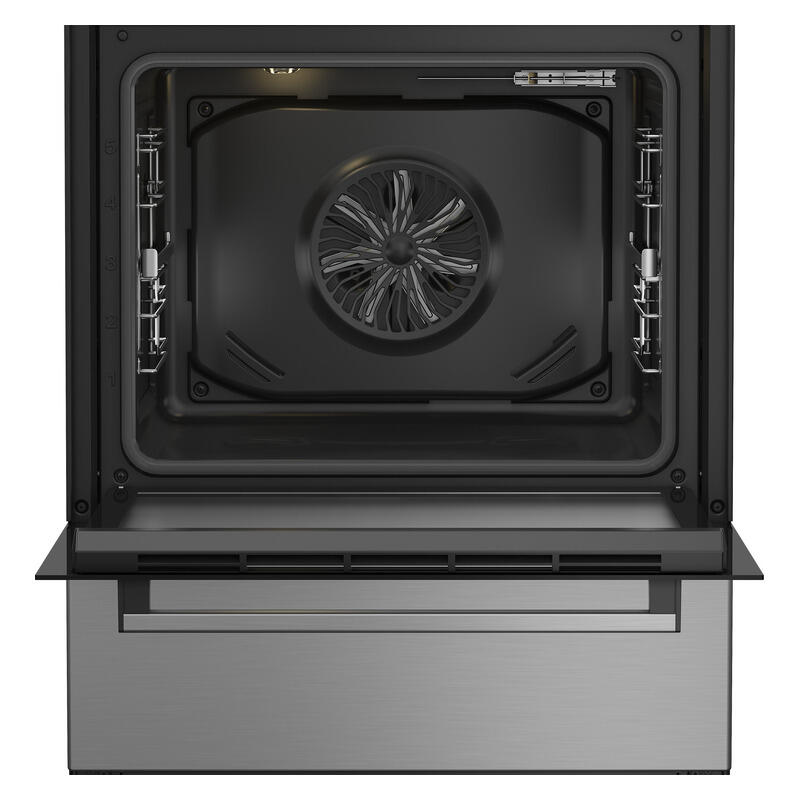 Beko 60cm Freestanding Upright Dual Fuel Cooker - Stainless Steel