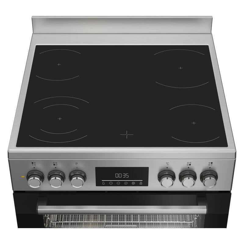 Beko 60cm Electric Cooker with Ceramic Cooktop - Stainless Steel