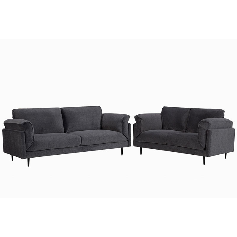 Bodhi 2 Seater Sofa Lounge - Dark Grey Fabric