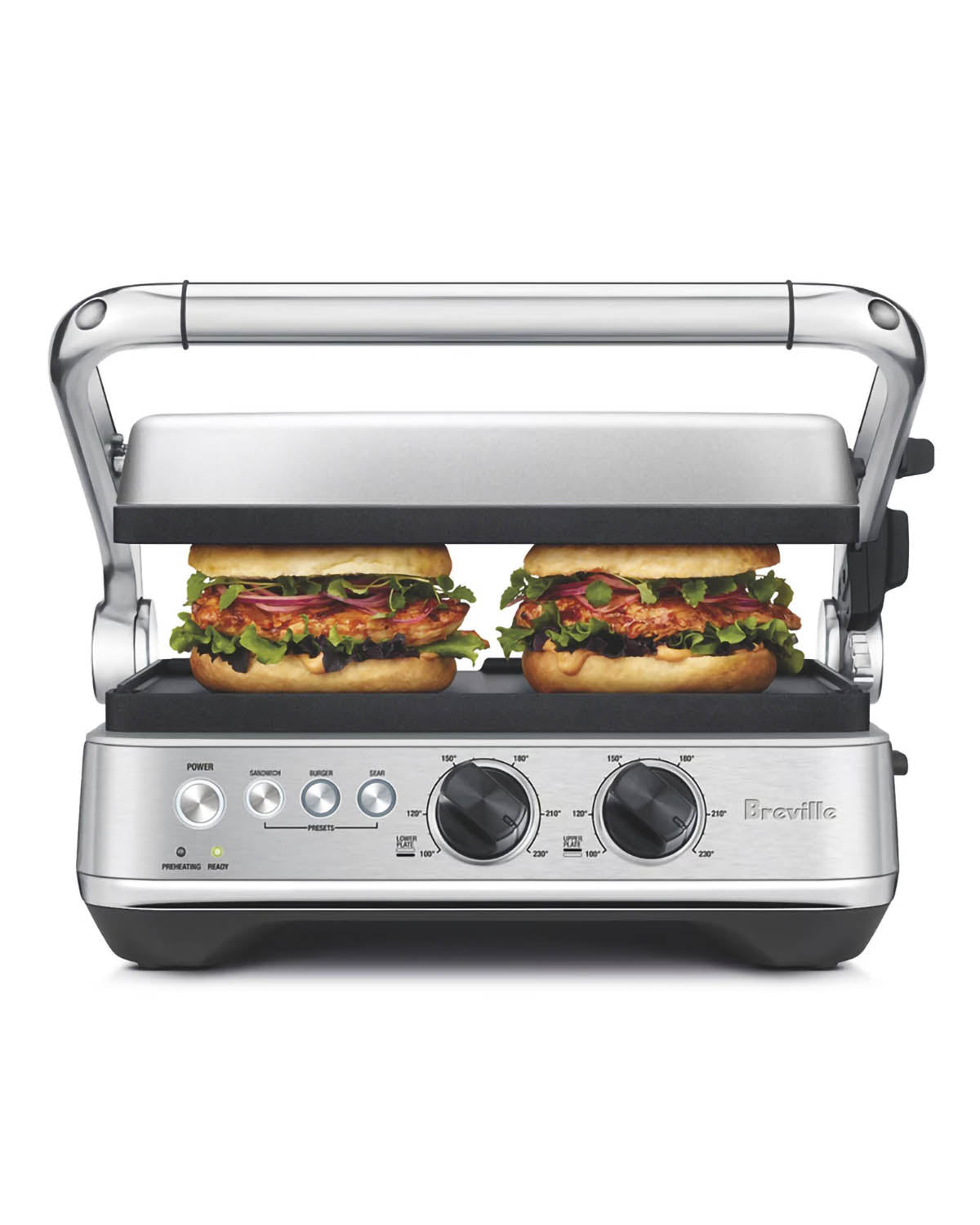 Breville Brushed The Sear & Press Grill - Stainless Steel