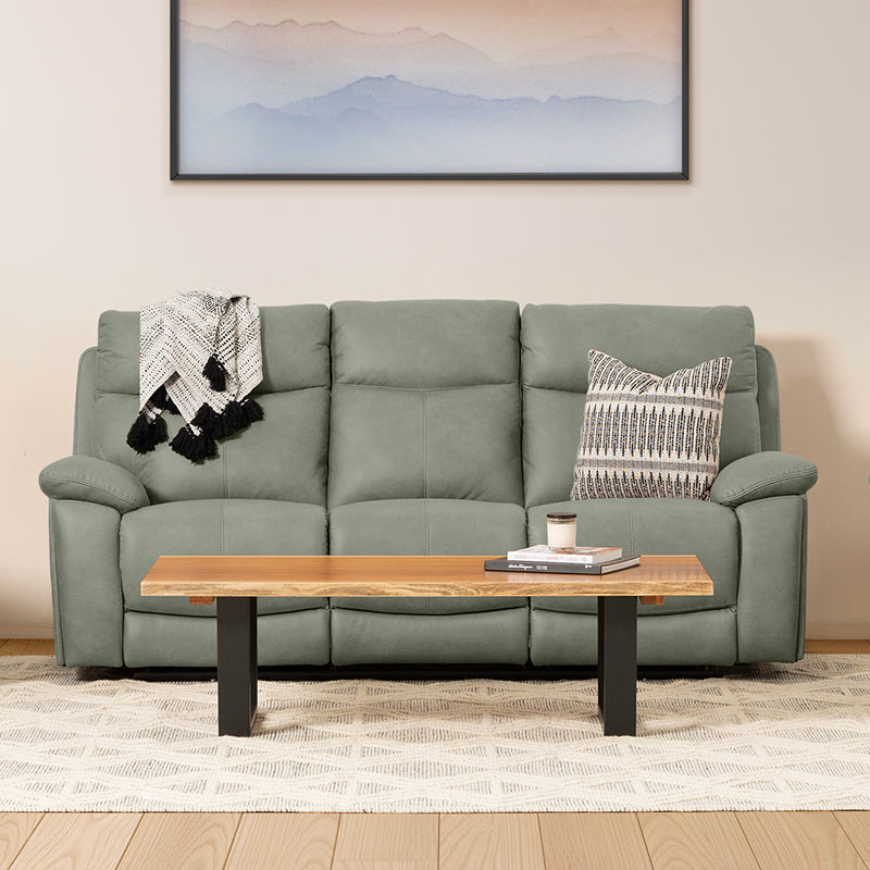 California 3 Seater Electric Fabric Recliner Sofa - Olive