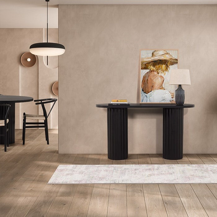 Caesar 150cm Timber Hall Table - Messmate/Black