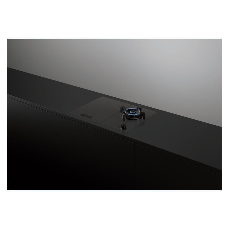 Fisher & Paykel 30cm Series 9 1 Burner Gas Cooktop NG - Black Glass