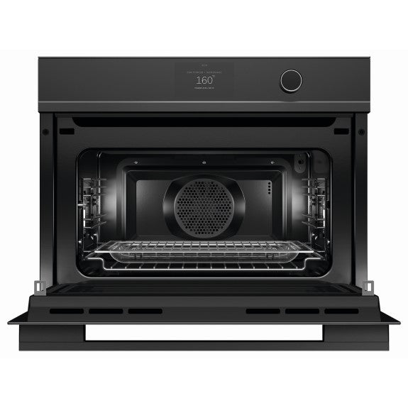 Fisher & Paykel 60cm Compact Built-In Combination Microwave Oven with 22 Functions - Black (Contemporary Series 9)