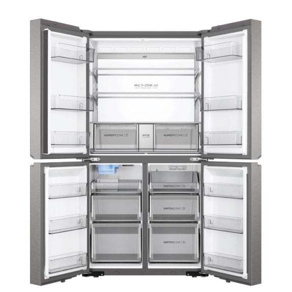 Haier 623L Quad Door Fridge Freezer with Ice & Water Dispenser - Satina (600 Series)