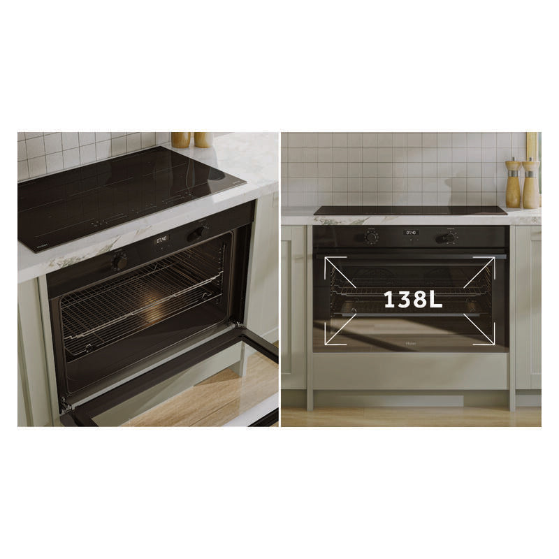 Haier 90cm Built-In Oven with 11 Functions - Black (300 Series)