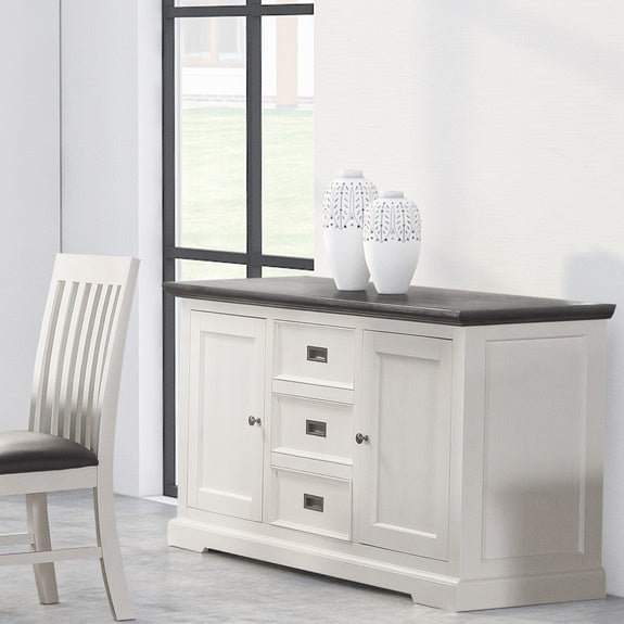 Hampton 1640mm Timber Buffet - White/Charcoal