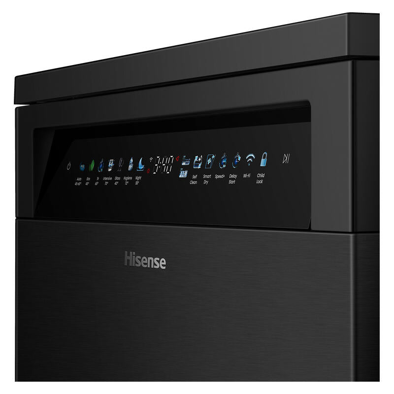 Hisense 60cm Veroshine 16 Place Setting Dishwasher - Black (Series 7)