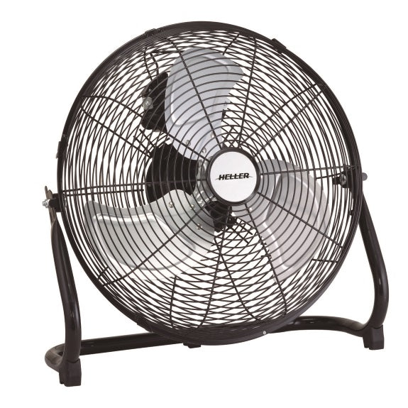 Heller 40cm High Velocity Floor Fan - Black