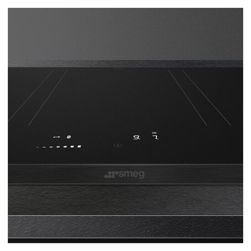 Smeg Isola 90cm Alta Induction Cooktop with Autovent 2.0 - Matte Black