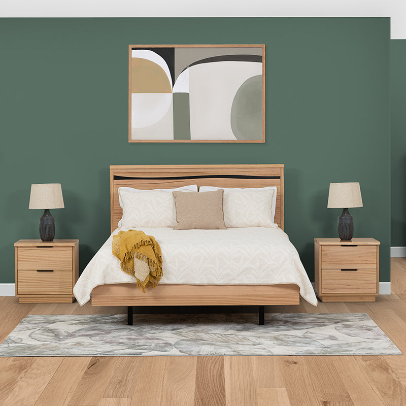 Kaitlyn Timber Queen Bed with Live Edge - Mountain Ash