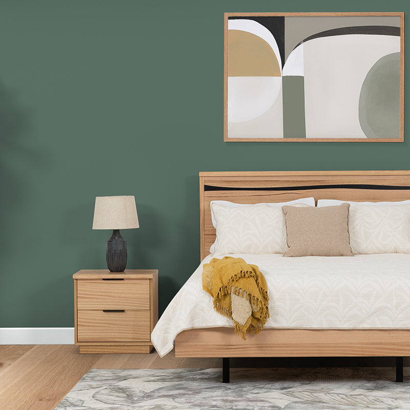 Kaitlyn 2 Drawer Bedside Table with Live Edge - Mountain Ash
