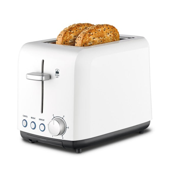 KAMBROOK TOASTER PERFECT FIT WIDE SLOT WHITE 2 SLICE