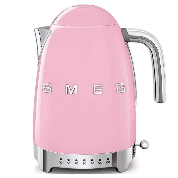 Smeg 1.7 Retro Style Variable Temperature Kettle - Pastel Pink