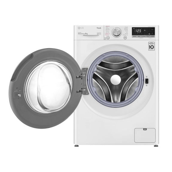 LG 8kg Front Load Washing Machine - White (Series 5)