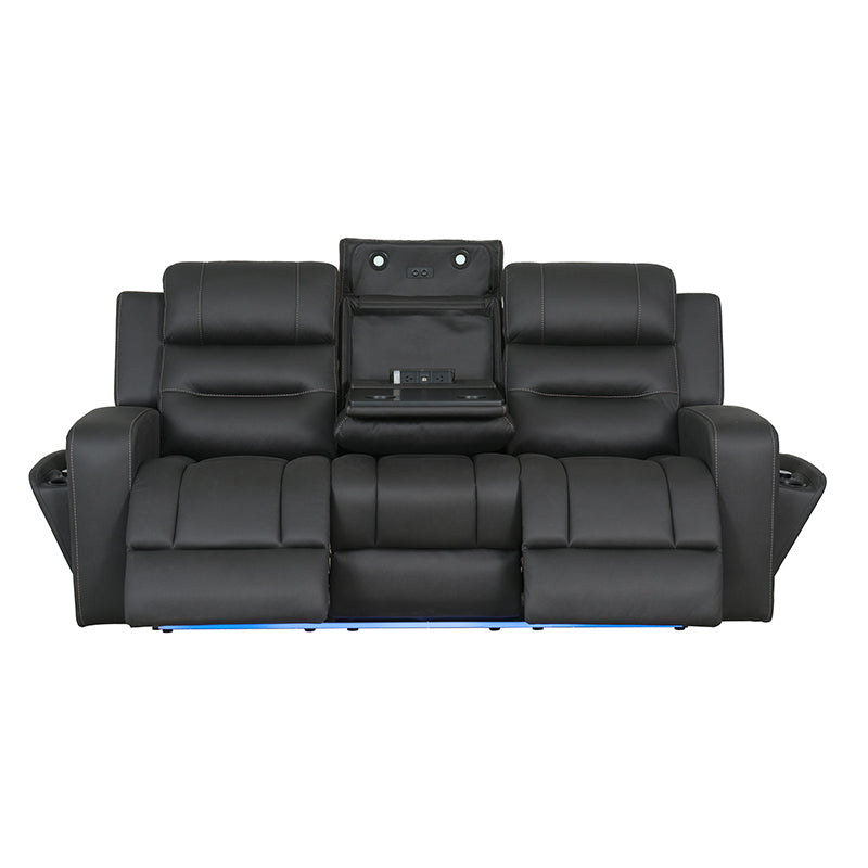 Matrix 3 Seater Electric Recliner Sofa - Jet