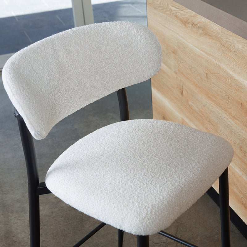 Naples Bar Stool - Off White Boucle