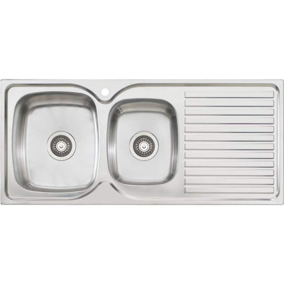 Oliveri 1080mm Endeavour Topmount Sink 1 & 3/4 Bowl with Drainer