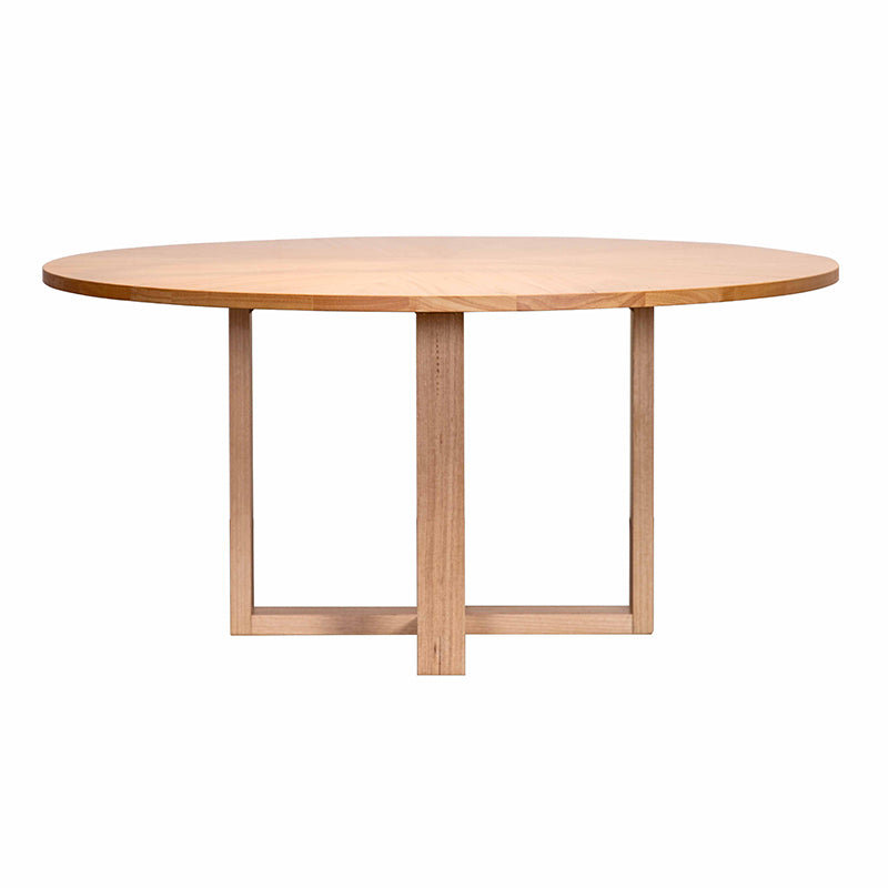 Perisher 160cm Round Timber Dining Table - Natural