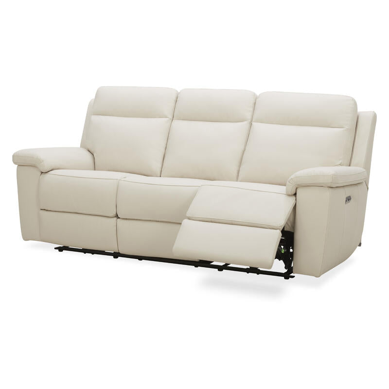 Potenza 3 Seater Electric Leather Recliner Sofa - Taupe