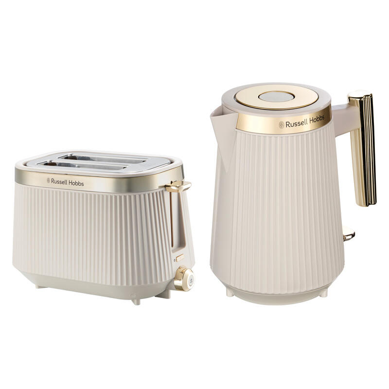 Russell Hobbs Bronte Breakfast Kettle and Toaster Bundle - Stone