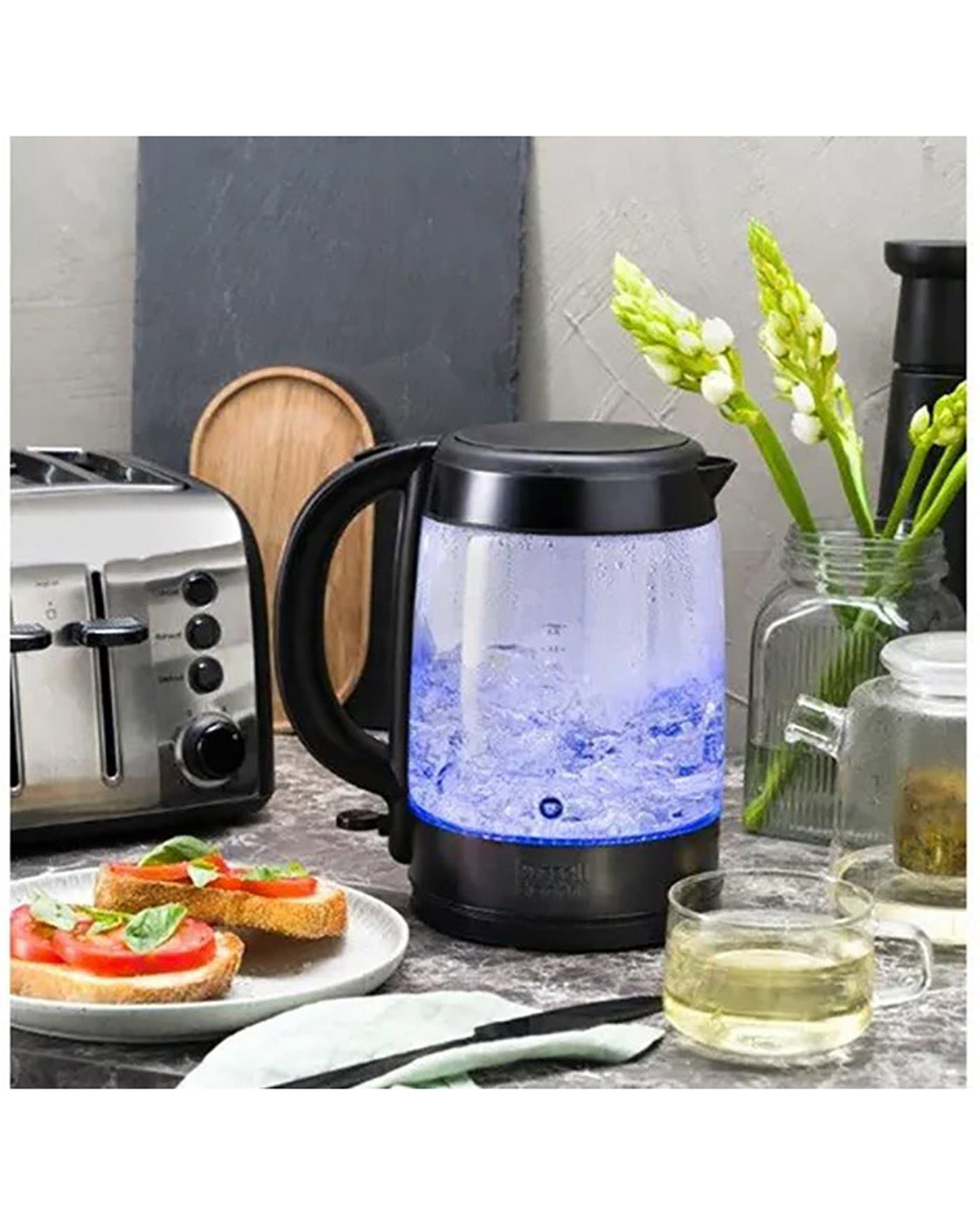 Russell Hobbs 1.7 Litre Brooklyn Glass Kettle - Black