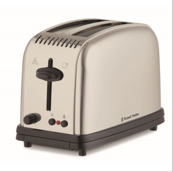 RUSSELL HOBBS TOASTER CLASSIC BRUSHED STAINLESS STEE 2 SLICE