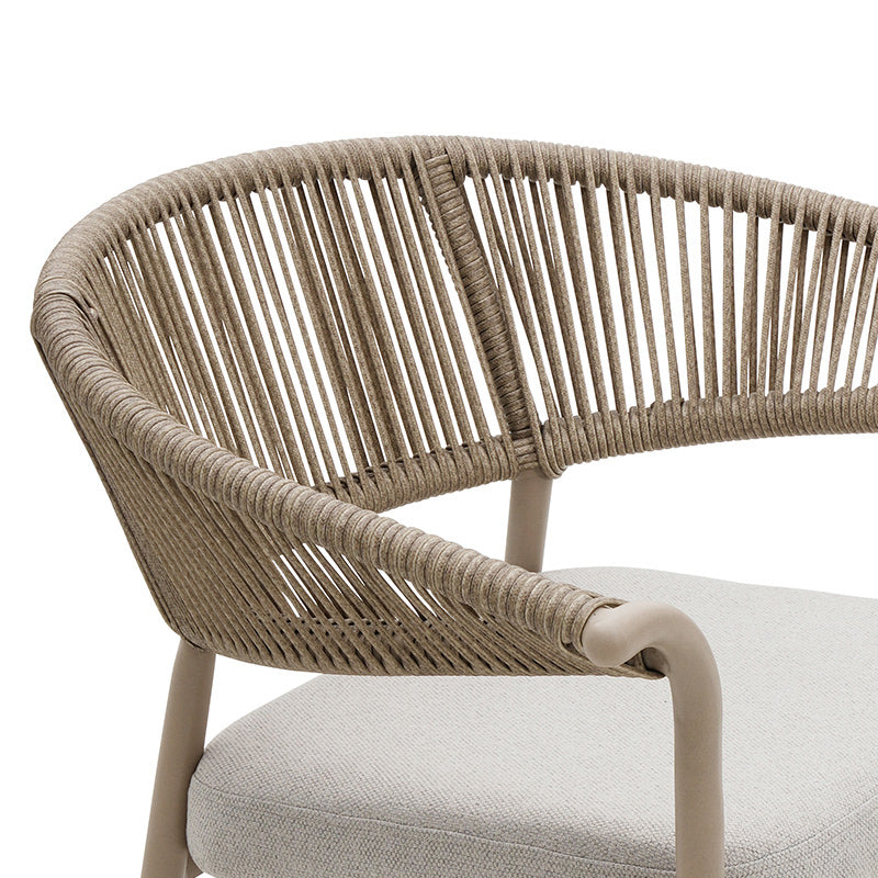 Sandstone Point 5 Piece Outdoor Dining Setting - Dark Beige/Sandy Beige