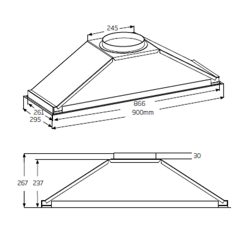 Schweigen 90cm Silent Undermount Rangehood