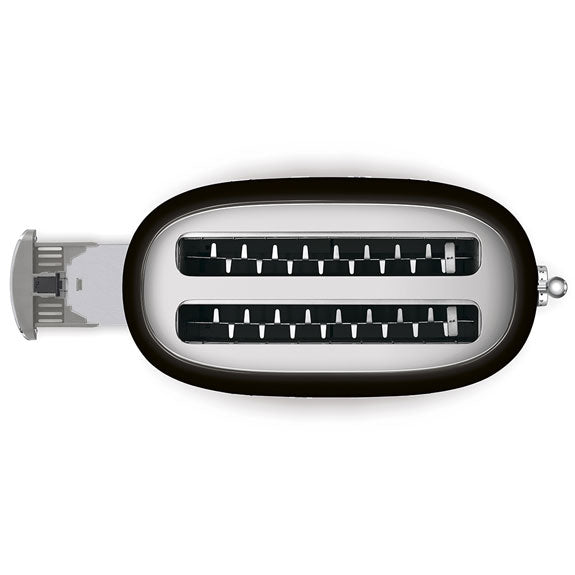 Smeg Retro Style 4 Slice Toaster Extra Wide - Black