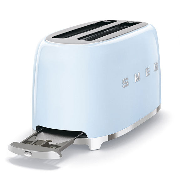 Smeg Retro Style 4 Slice Toaster Extra Wide - Pastel Blue