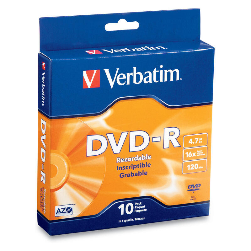 Verbatim DVD-R 4.7GB 16X Blank Discs - 10 Pack Spindle