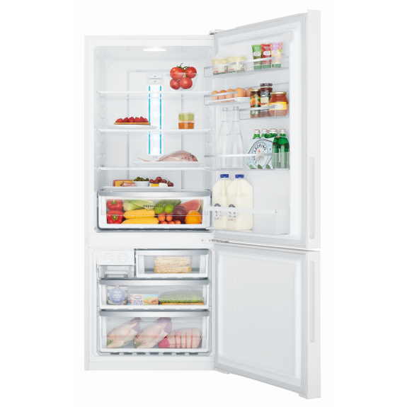 Westinghouse 425 Litre Bottom Mount Refrigerator - White