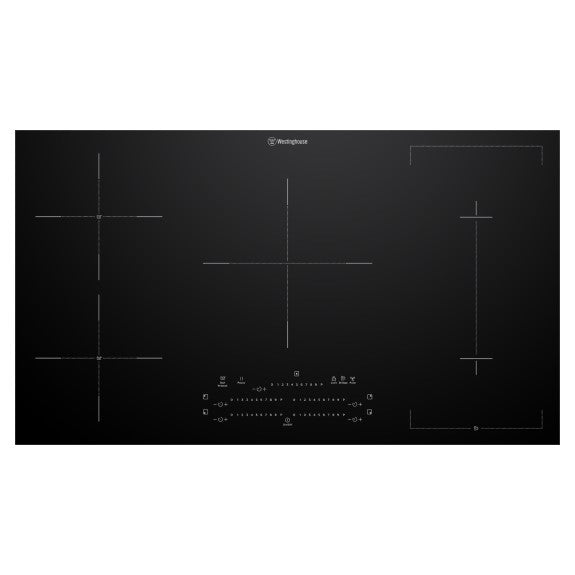 Westinghouse 90cm 5-Zone Induction Cooktop - Black Glass
