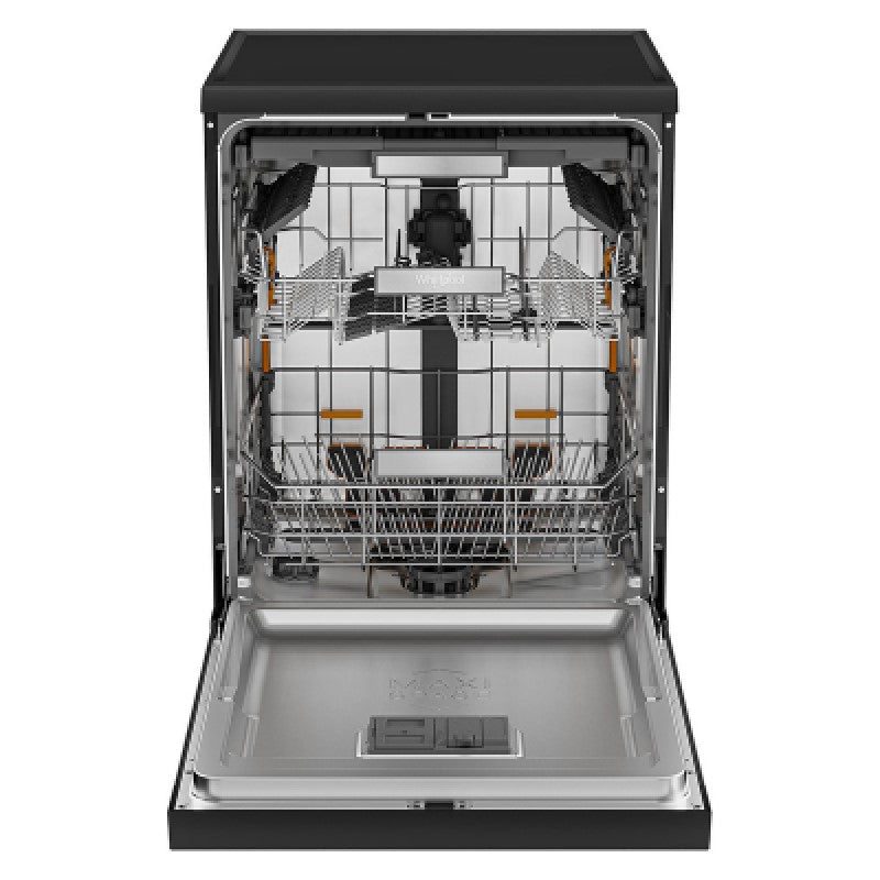 Whirlpool 60cm Freestanding Dishwasher - Black Stainless Stee