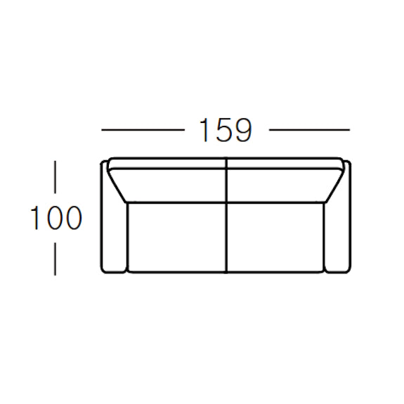 Willow 2 Seater Fabric Sofa - Ivory