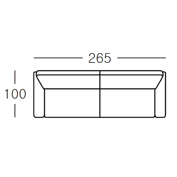 Willow 4 Seater Fabric Sofa - Light Grey