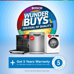 5 Year Warranty on Bosch Appliances