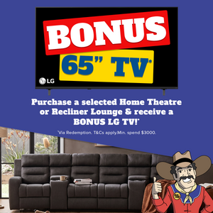 Bonus LG 65" TV with Selected Lounges*