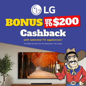 Up to $200 Cashback on Selected LG TVs