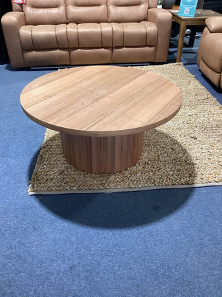 Caesar Round Timber Coffee Table - Messmate/Natural